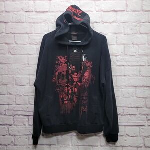 Nightmare On Elm Street Graphic‎ Hoodie Sweatshirt Mens L Distressed Streetwear